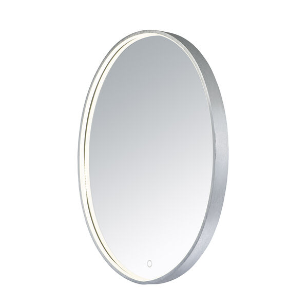 Mirror Brushed Aluminum 24-Inch ADA LED Mirror, image 1