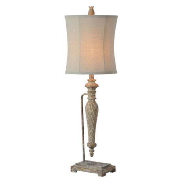 Charlotte Worn Brown and Cream Wash One-Light Table Lamp Set of Two, image 1