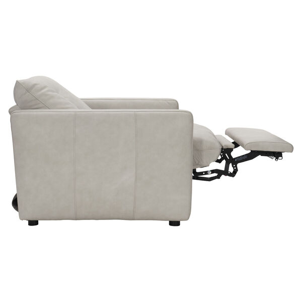 Kaya White and Black Leather Power Motion Chair, image 5