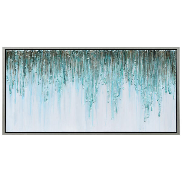 Green Frequency Textured Framed Hand Painted Wall Art, image 2