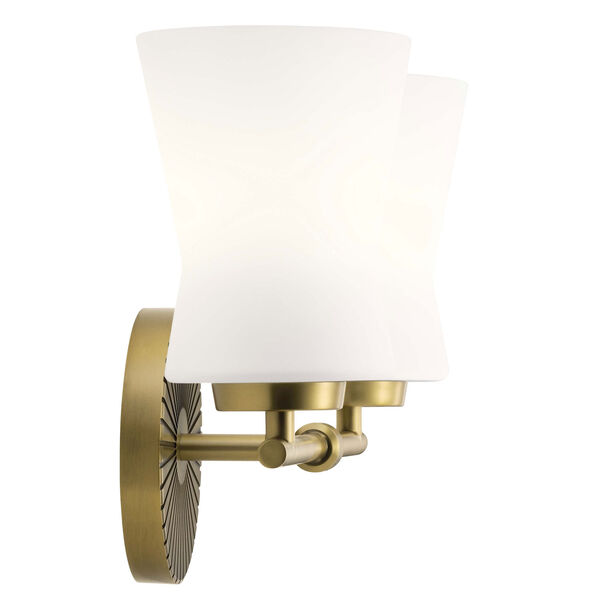 Brianne Brushed Natural Brass Two-Light Bath Vanity, image 3