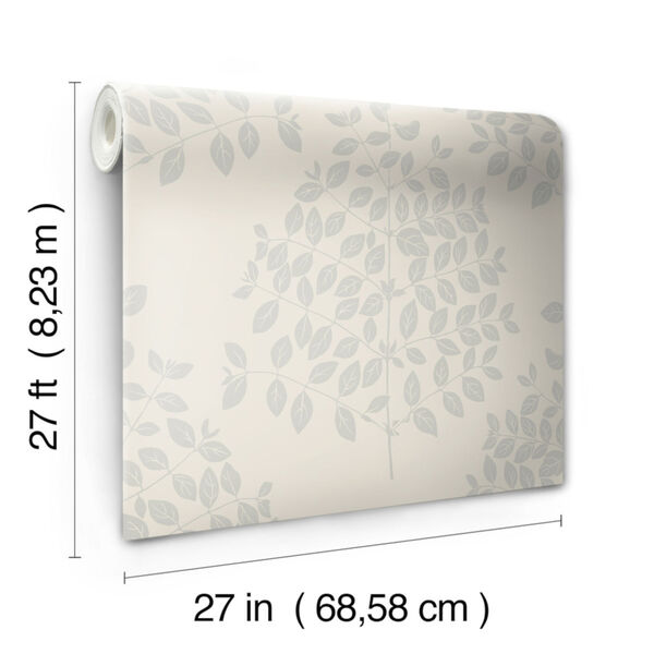 Candice Olson Modern Nature 2nd Edition Cream and Silver Tender Wallpaper, image 3
