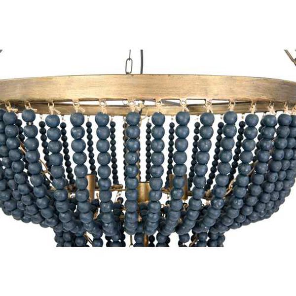 Blue One-Light Two-Tier Chandelier, image 6