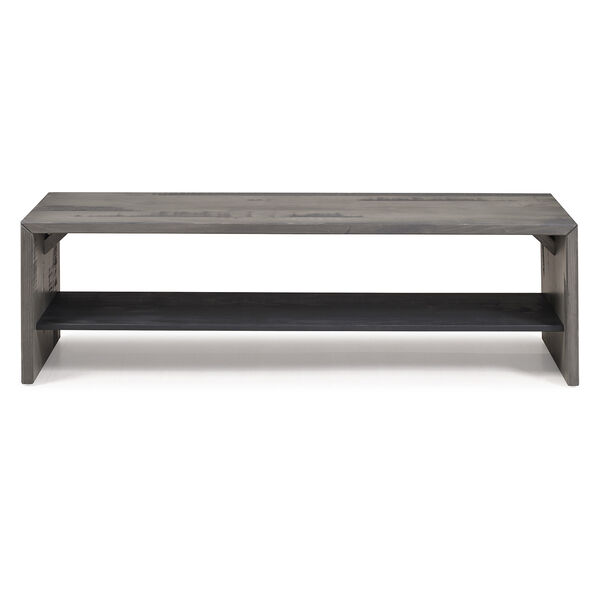 58-Inch Solid Rustic Reclaimed Wood Entry Bench - Gray, image 3