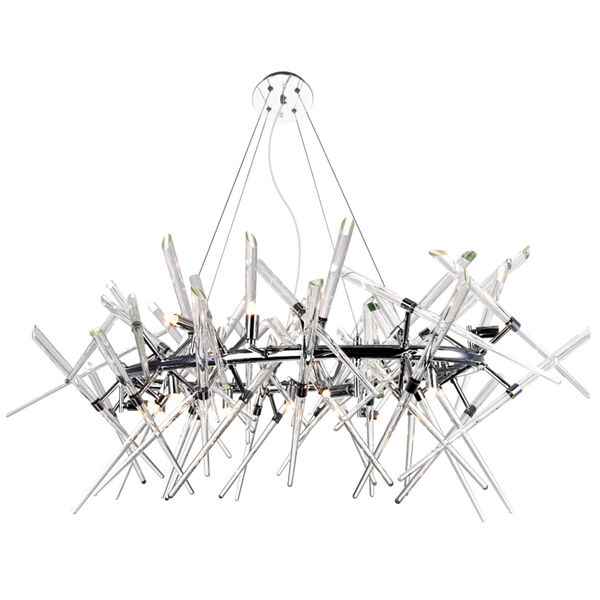 Icicle Chrome 27-Inch 12-Light Chandelier, image 2