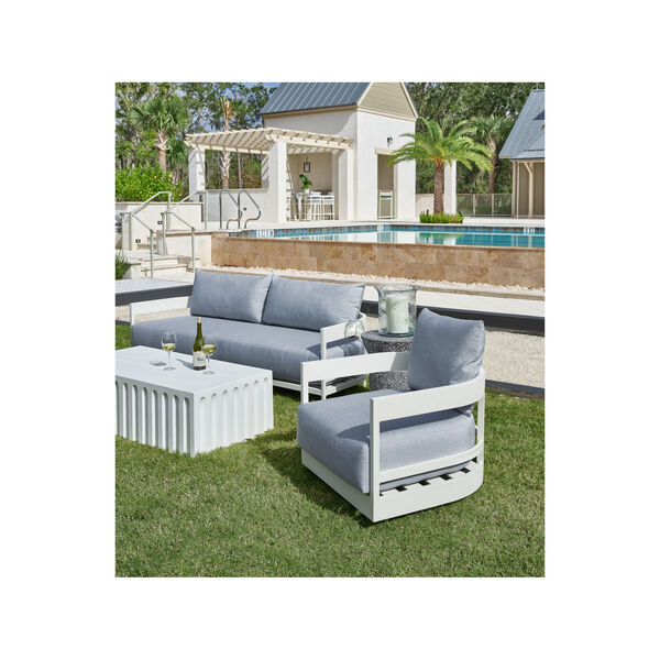 South Beach Chalk White Aluminum  Swivel Chair, image 5