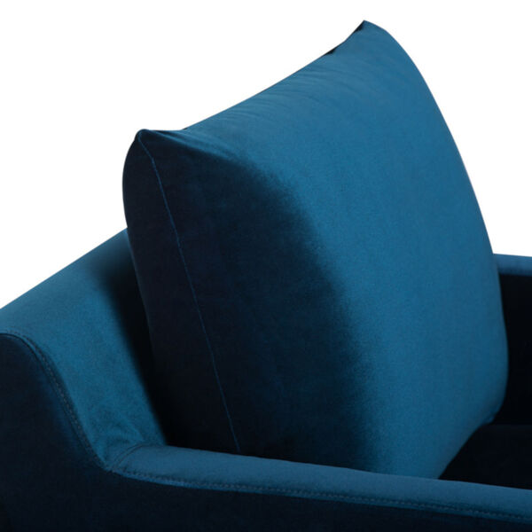 Anders Midnight Blue and Silver Occasional Chair, image 4