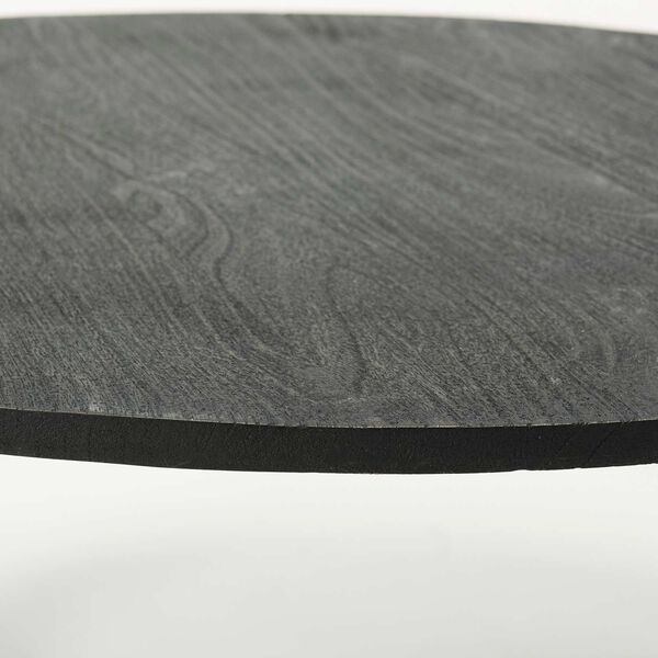 Atticus Black Wood and Antiqued Gold Metal Coffee Table, image 5