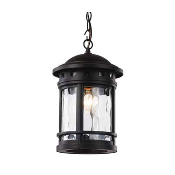 Boardwalk Black Nine-Inch One-Light Hanging Lantern, image 1