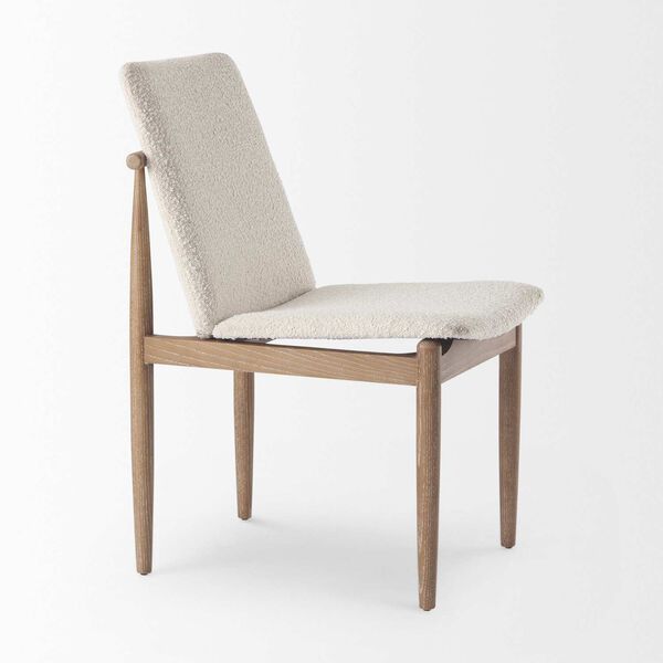 Cavett Cream and Light Brown Upholstered Dining Chair, image 6