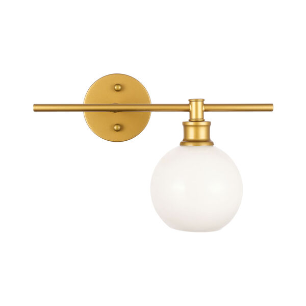 Collier Brass One-Light Bath Vanity with Frosted White Glass, image 4