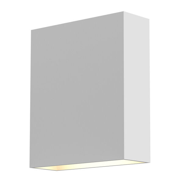 Flat Box Textured White LED 6-Inch Wall Sconce, image 1