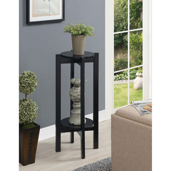 Newport Black 31-Inch Plant Stand, image 2