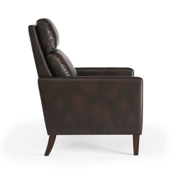 Vicente Burnished Brown Faux Leather Push Back Recliner, image 5