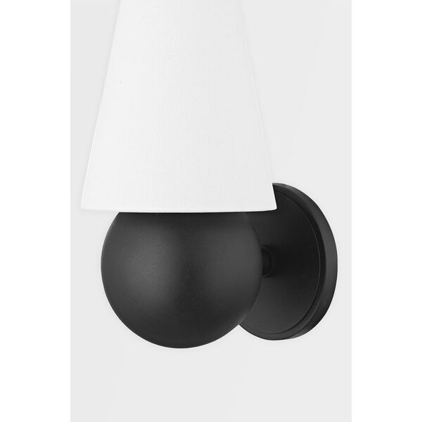 Cassius Textured Black One-Light Wall Sconce, image 3