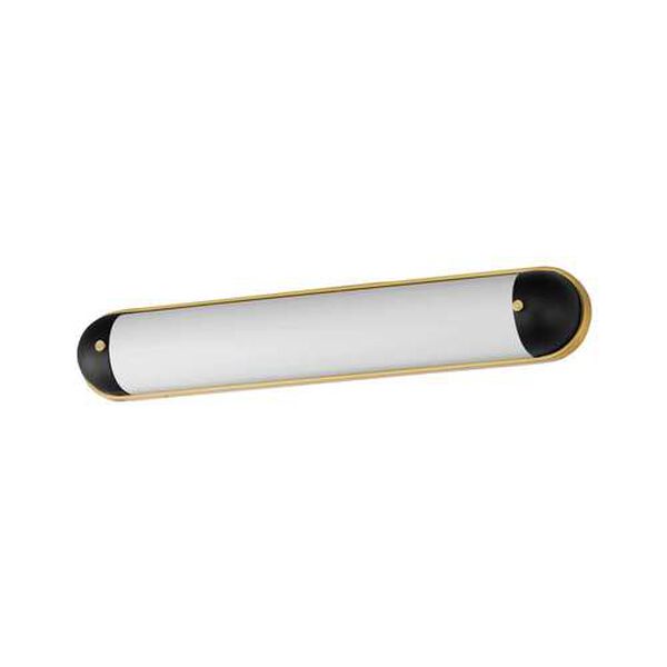 Capsule Black Natural Aged Brass 30-Inch One-Light Bath Strip, image 1