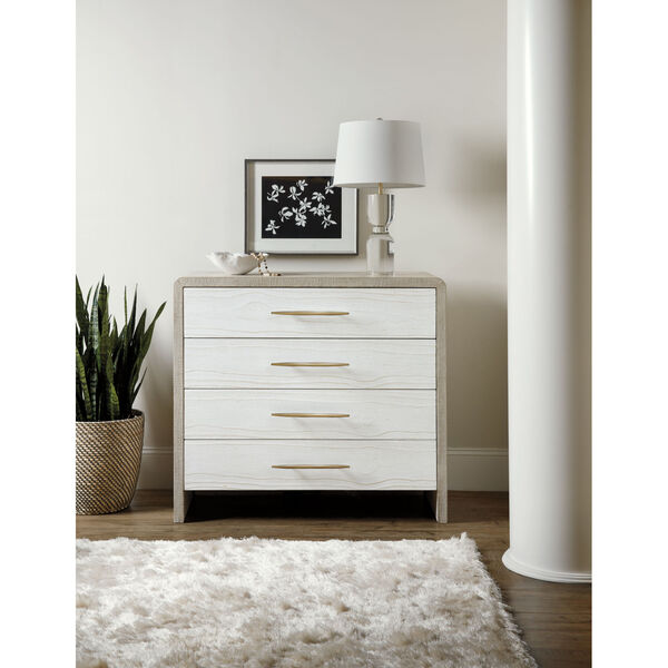 Cascade White Four-Drawer Bachelor Chest, image 3
