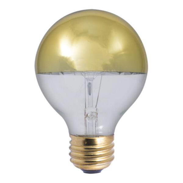 Pack of 6 Half Gold Incandescent G25 Standard Base Warm White 310 Lumens Light Bulbs, image 1