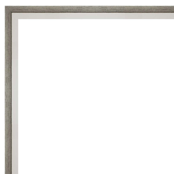 Lucie White and Silver 37W X 25H-Inch Bathroom Vanity Wall Mirror, image 2