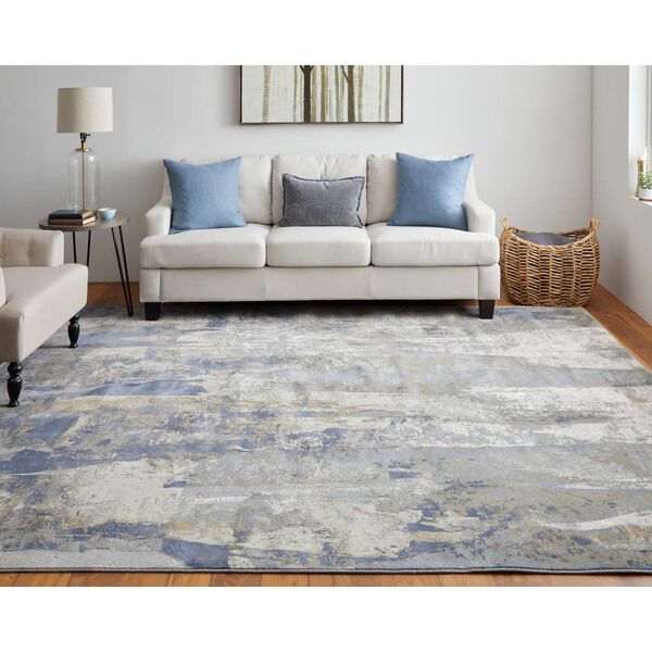 Clio Blue Gray Tan Rectangular 3 Ft. 10 In. x 6 Ft. Area Rug, image 3