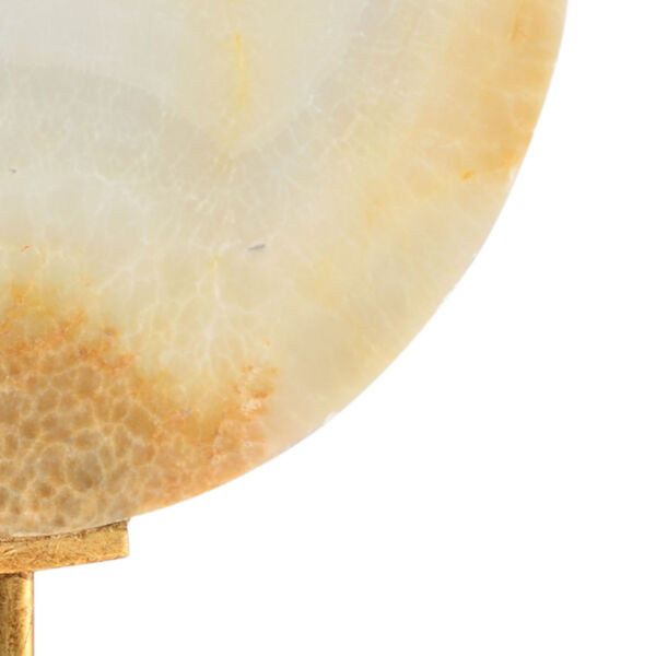 Natural White and Antique Gold Seven-Inch Marble Disk, image 2