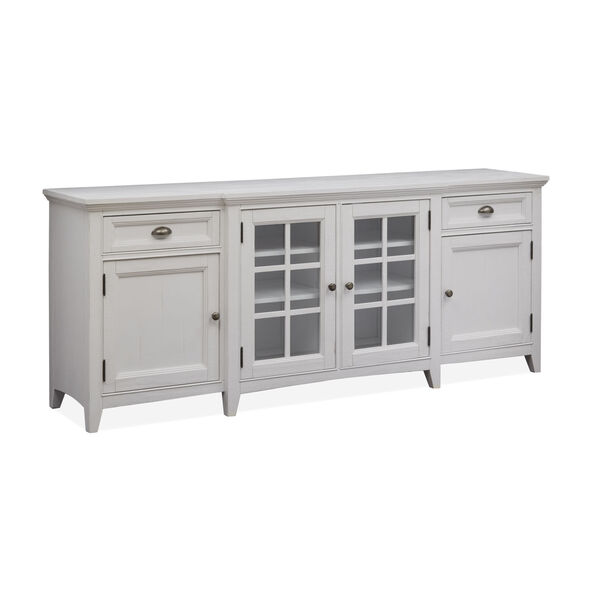 Heron Cove 80-Inch White Entertainment Console, image 1