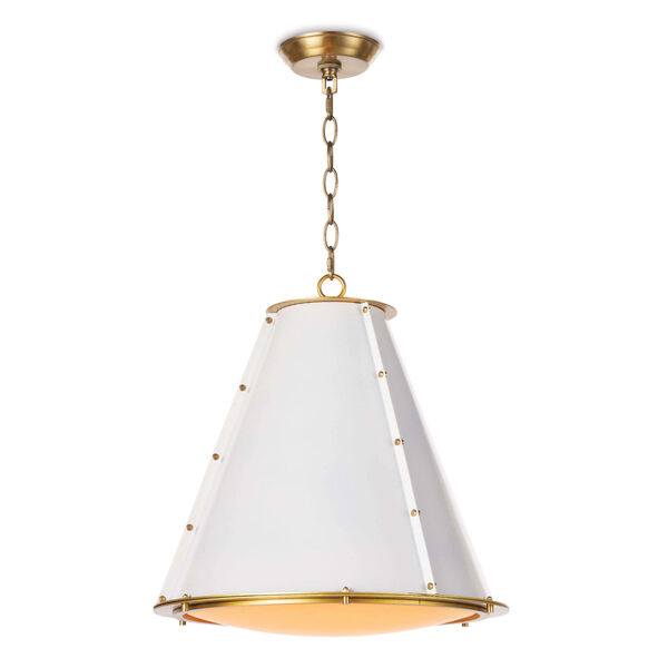 French Maid White One-Light Chandelier, image 1