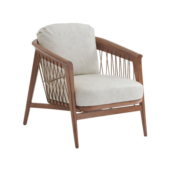 Palm Desert Gray and Brown Davita Leather Chair, image 1