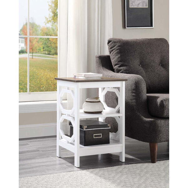 Omega End Table with Shelves, image 1