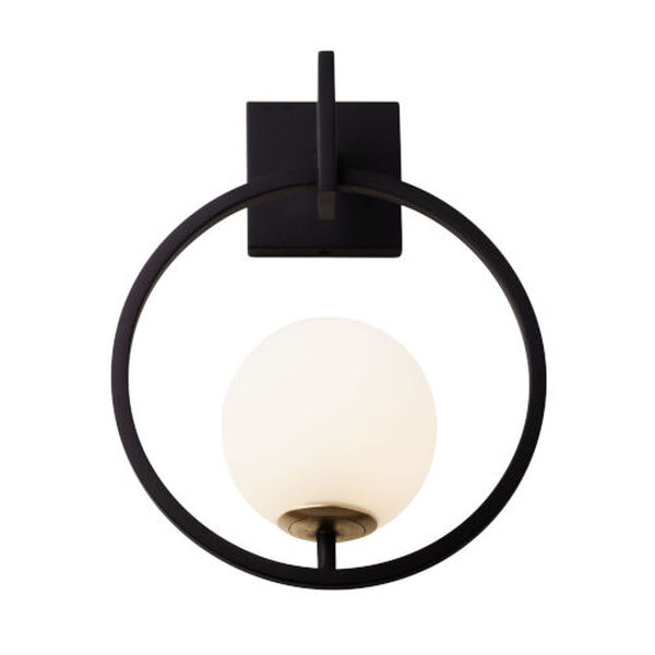 Stopwatch Matte Black French Gold One-Light Wall Sconce, image 3