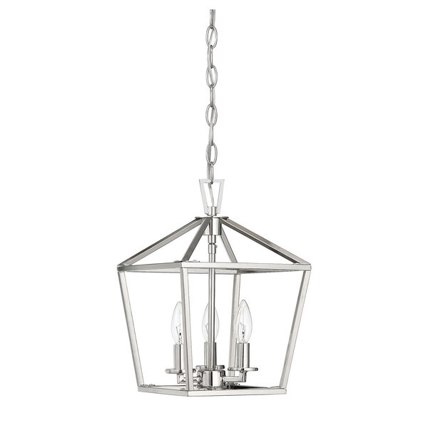 Townsend Polished Nickel 10-Inch Three-Light Pendant, image 2