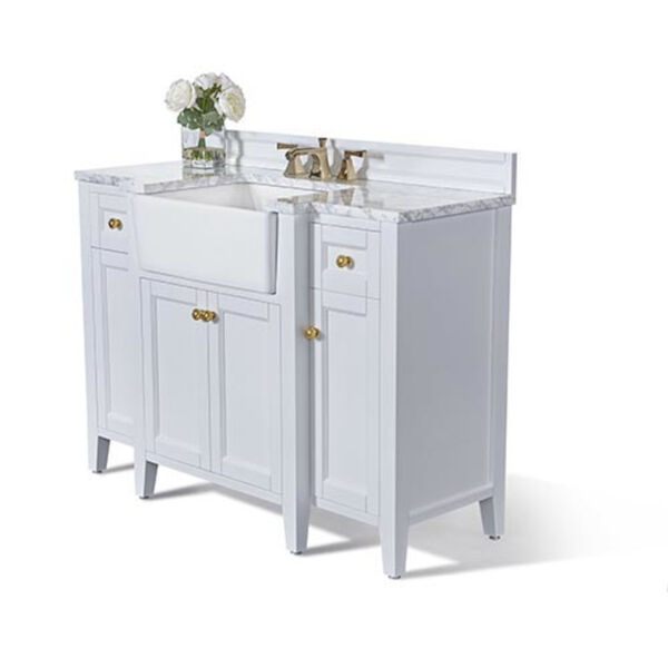 Adeline White 48-Inch Vanity Console with Farmhouse Sink, image 1