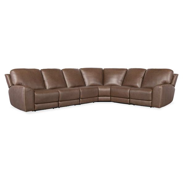 Light Brown Torres Six-Piece Power Recline Sectional, image 1