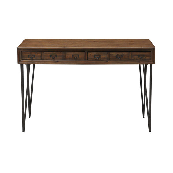 Oxford Brown Two-Drawer Desk, image 2