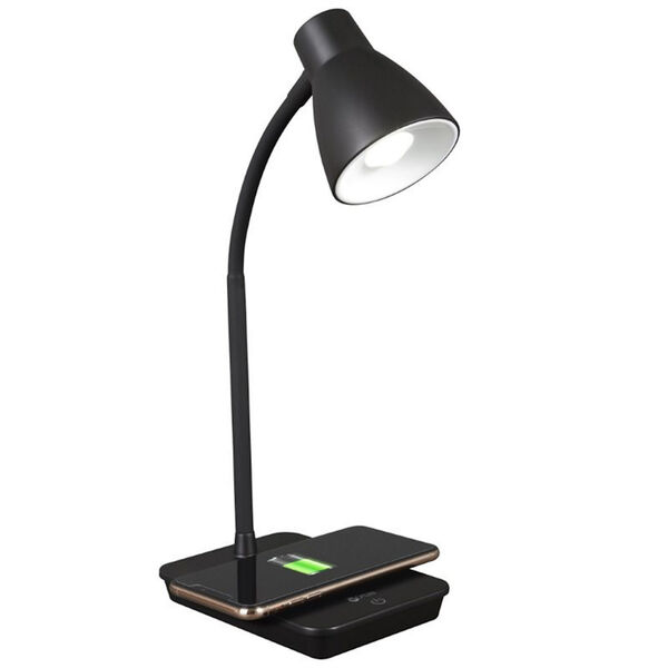 Black Infuse LED Desk Lamp with Wireless Charging, image 1