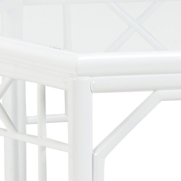 White 32-Inch Wild Palm Cocktail Table, image 2