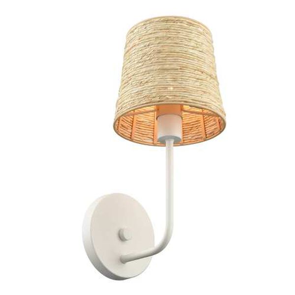 Abaca Textured White One-Light Wall Sconce, image 5