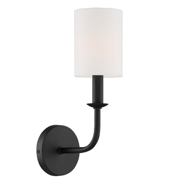 Bailey Matte Black Five-Inch One-Light Wall Sconce, image 1