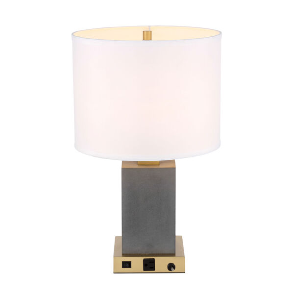 Pinnacle Brushed Brass 13-Inch One-Light Table Lamp, image 4