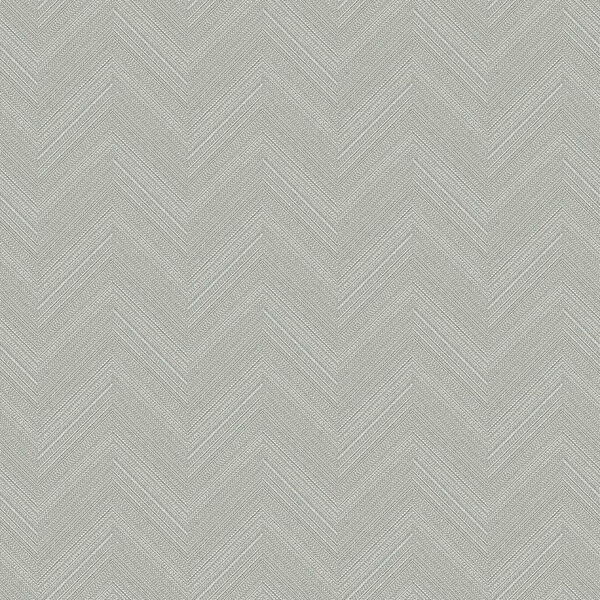 Herringbone Grey Peel and Stick Wallpaper, image 2