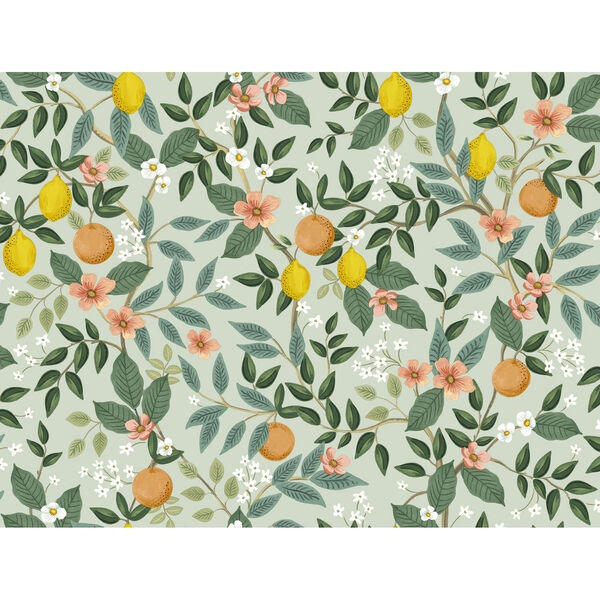 Mint Citrus Grove Peel and Stick Wallpaper, image 1