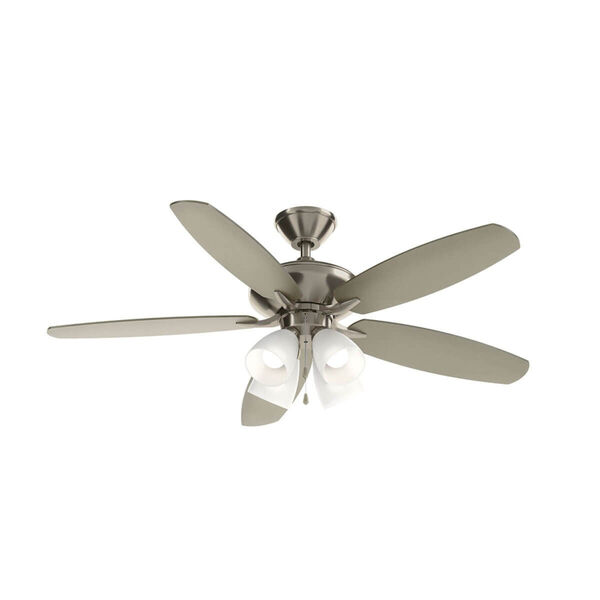 Renew Premier Brushed Stainless Steel 52-Inch LED Ceiling Fan, image 1