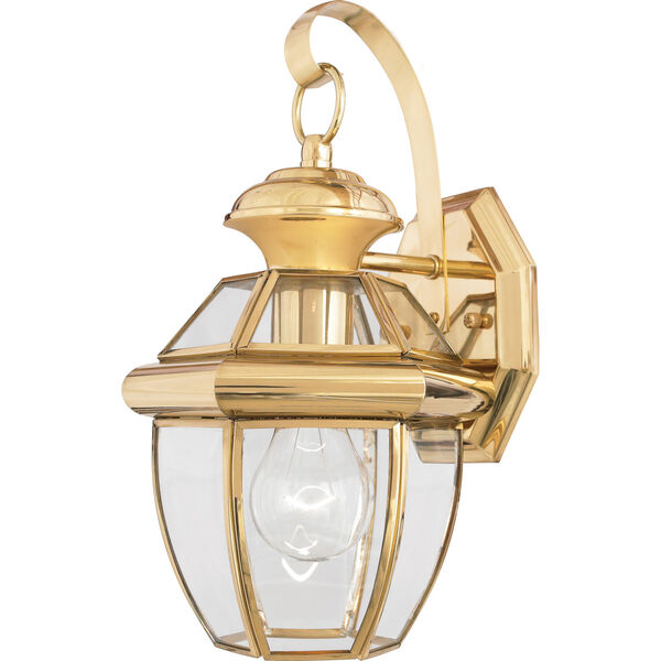Newbury Small Wall Lantern - Polished Brass, image 1
