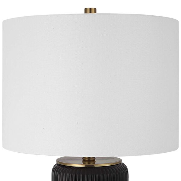 Kenwood Black and Gold Ribbed One-Light Table Lamp, image 6