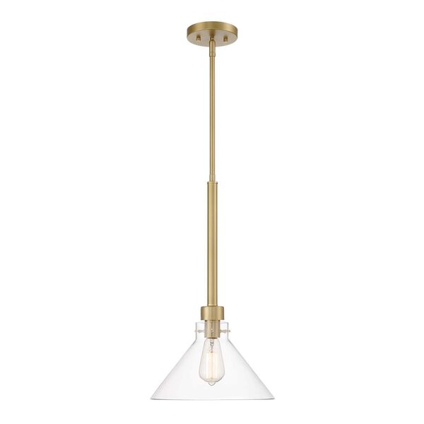 Willow Creek Brushed Gold One-Light Pendant, image 1