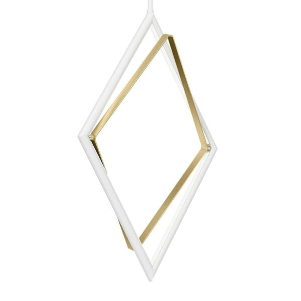 Darski White and Champagne Gold LED Pendant, image 4