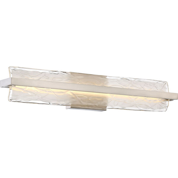 Platinum Collection Glacial Brushed Nickel 30-Inch LED Bath Bar, image 3