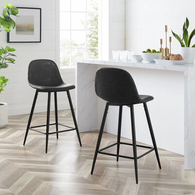 Crosley Furniture Bar Stools Bellacor, Crosley Shelby Bar Stool In Distressed White Set Of 2