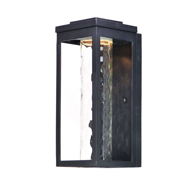 Salon LED Black 15-Inch LED Outdoor Wall Mount with Water Glass, image 1