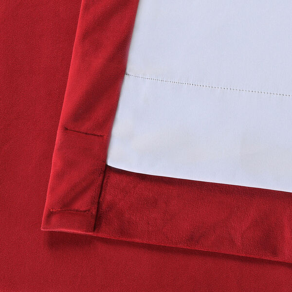 Moroccan Red Signature Blackout Velvet Single Panel Curtain-SAMPLE SWATCH ONLY, image 6